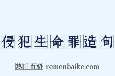 侵犯生命罪造句是什么意思的图片